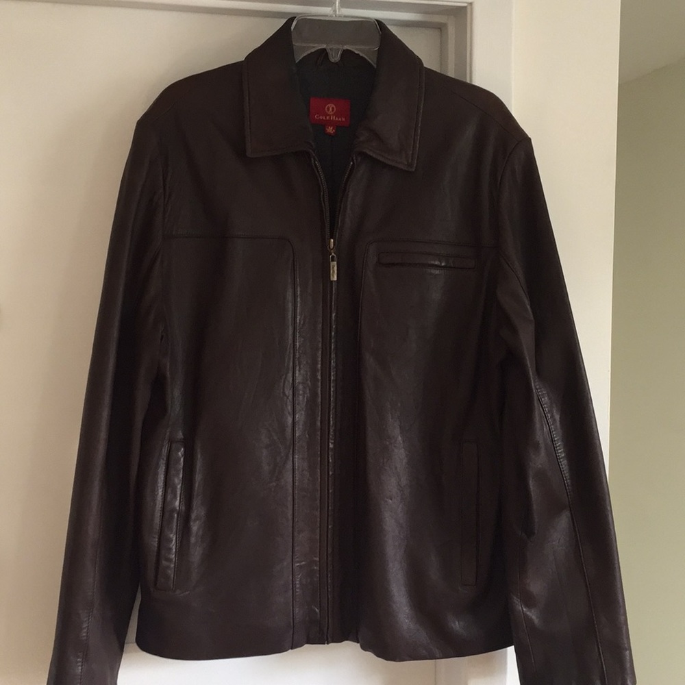 Men’s Cole Haan Leather Jacket Size M